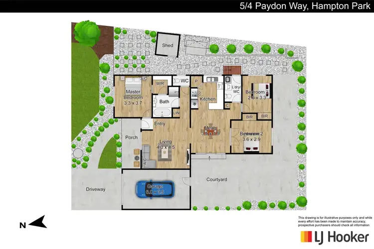 Floorplan of Homely unit listing, 5/4 Paydon Way, Hampton Park VIC 3976