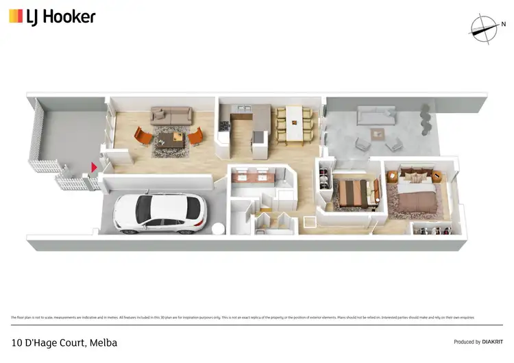 Floorplan of Homely townhouse listing, 10 D'Hage Court, Melba ACT 2615