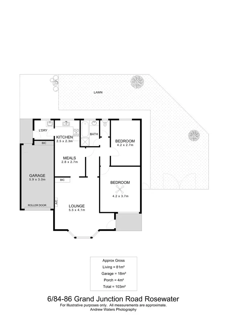 Floorplan of Homely unit listing, 6/84 Grand Junction Road, Rosewater SA 5013