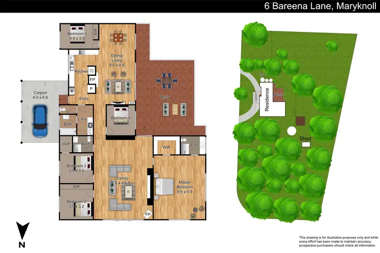 Floorplan of Homely rural property listing, 6 Bareena Lane, Maryknoll VIC 3812