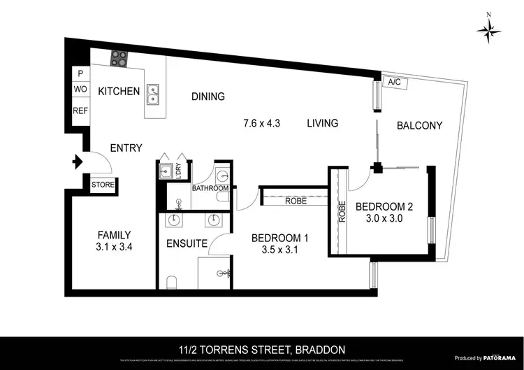 Floorplan of Homely apartment listing, 11/2 Torrens Street, Braddon ACT 2612