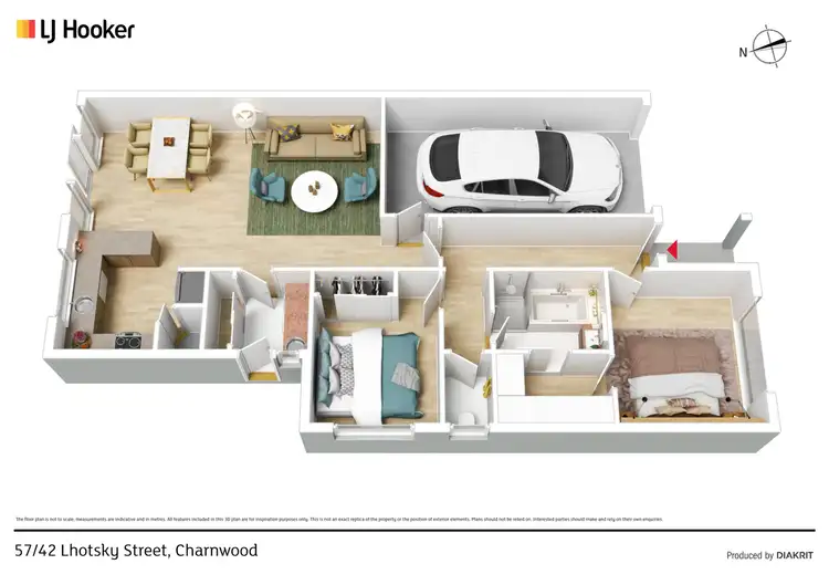 Floorplan of Homely unit listing, 57/42 Lhotsky Street, Charnwood ACT 2615