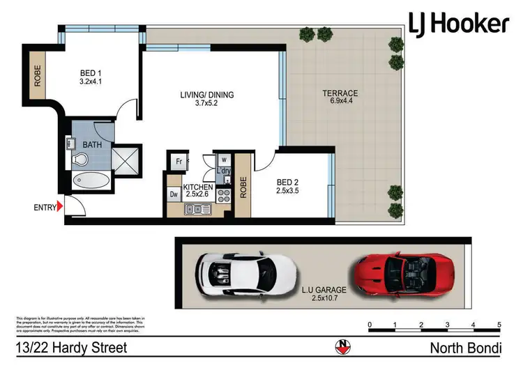 Floorplan of Homely apartment listing, 13/22 Hardy Street, North Bondi NSW 2026
