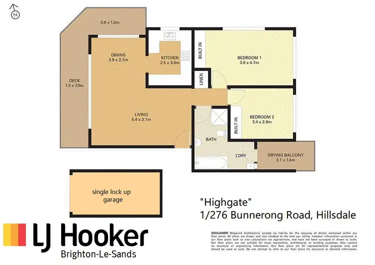 Floorplan of Homely unit listing, 1/276 Bunnerong Road, Hillsdale NSW 2036