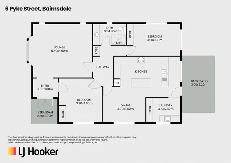 Floorplan of Homely house listing, 6 Pyke Street, Bairnsdale VIC 3875