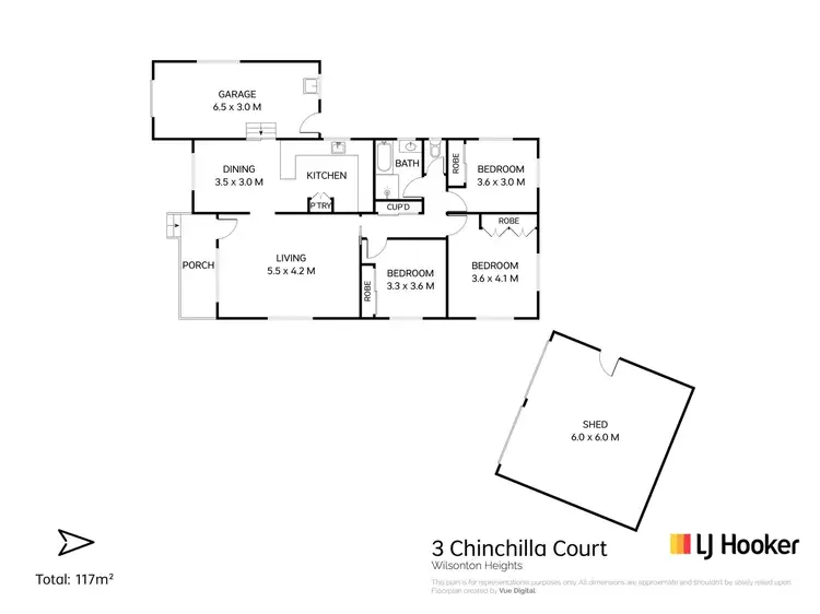 Floorplan of Homely house listing, 3 Chinchilla Court, Wilsonton Heights QLD 4350