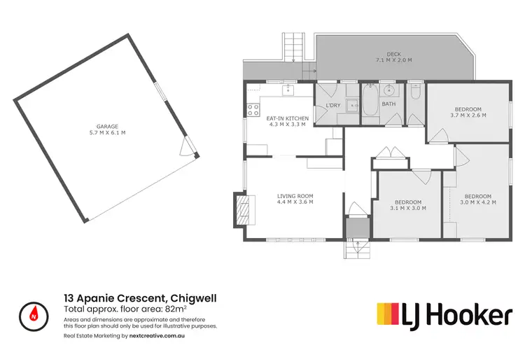 Floorplan of Homely house listing, 13 Apanie Crescent, Chigwell TAS 7011
