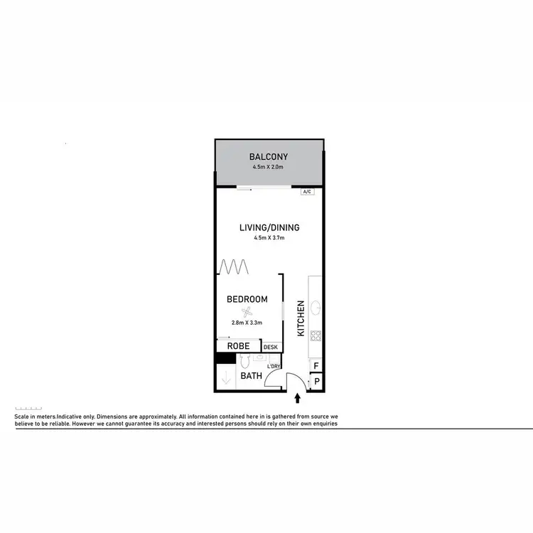 Floorplan of Homely apartment listing, 408/5 Gardiner Street, Darwin City NT 800
