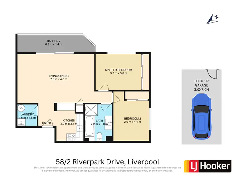 Floorplan of Homely unit listing, 58/2 Riverpark Drive, Liverpool NSW 2170