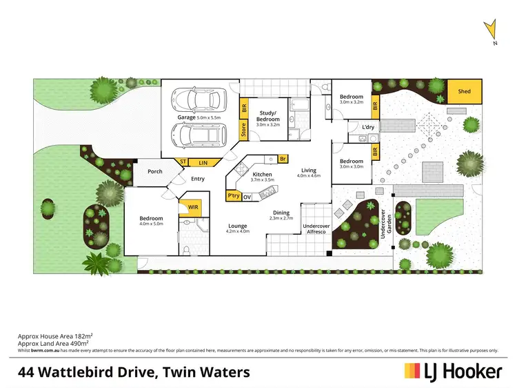 Floorplan of Homely house listing, 44 Wattlebird Drive, Twin Waters QLD 4564