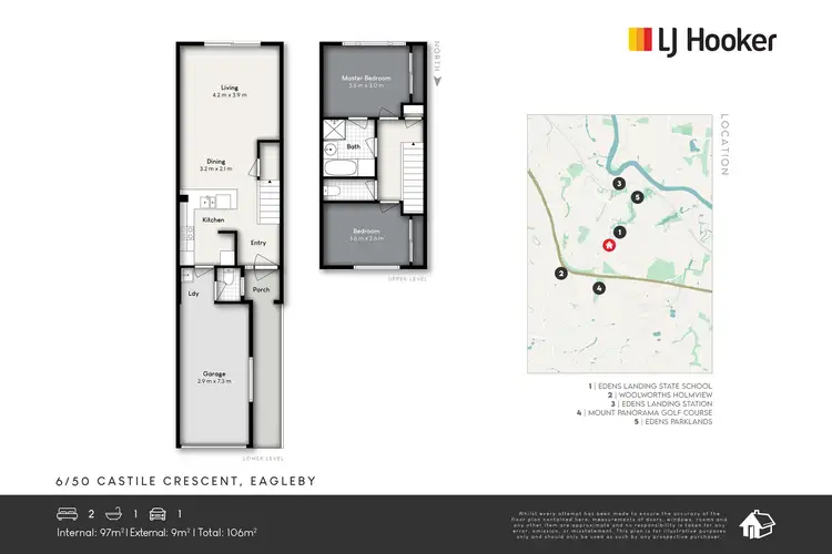 Floorplan of Homely townhouse listing, 6/50 Castile Crescent, Edens Landing QLD 4207