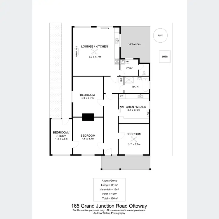 Floorplan of Homely house listing, 165 Grand Junction Road, Ottoway SA 5013