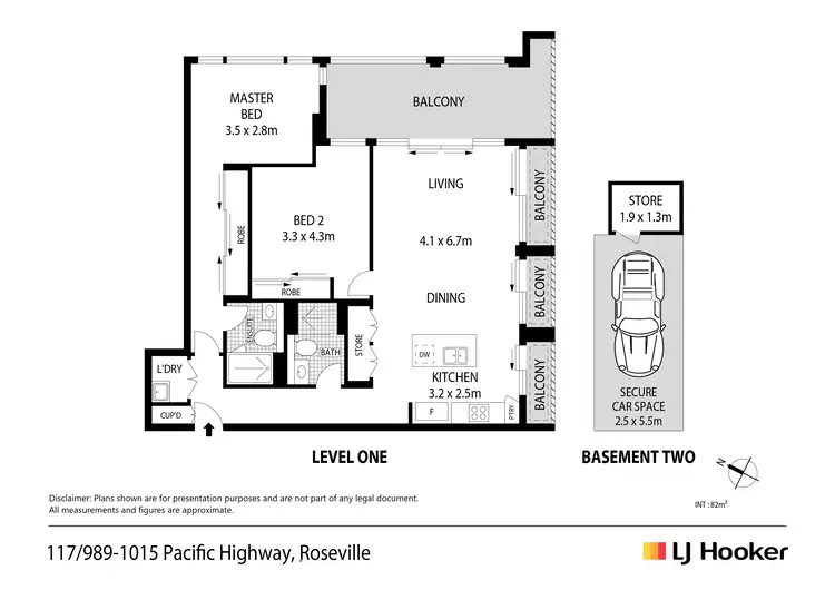 Floorplan of Homely apartment listing, 117/989-1015 Pacific Highway, Roseville NSW 2069