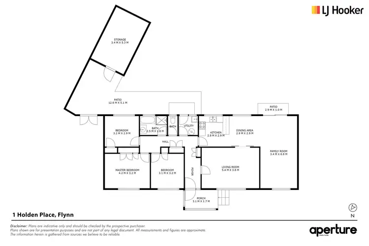 Floorplan of Homely house listing, 1 Holden Place, Flynn ACT 2615