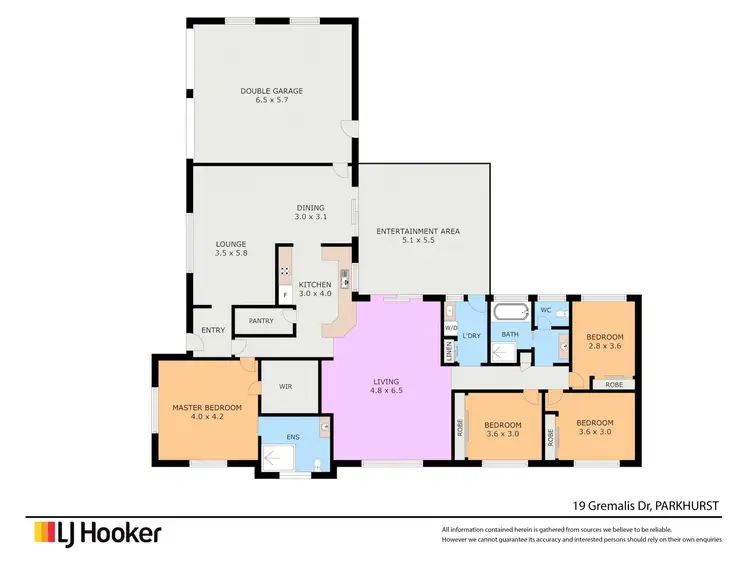 Floorplan of Homely house listing, 19 Gremalis Drive, Parkhurst QLD 4702