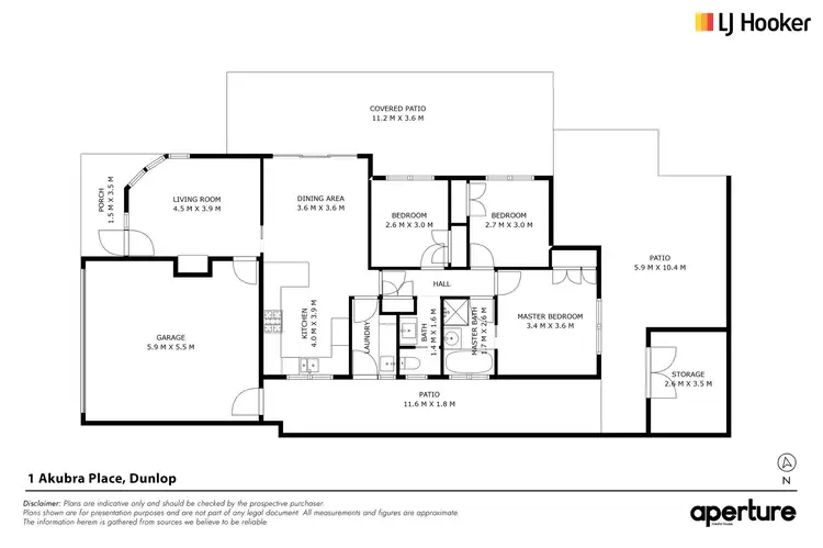 Floorplan of Homely house listing, 1 Akubra Place, Dunlop ACT 2615