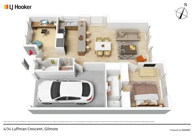 Floorplan of Homely townhouse listing, 4/34 Luffman Crescent, Gilmore ACT 2905