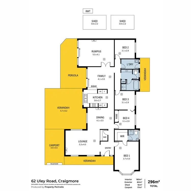 Floorplan of Homely house listing, 62 Uley Road, Craigmore SA 5114