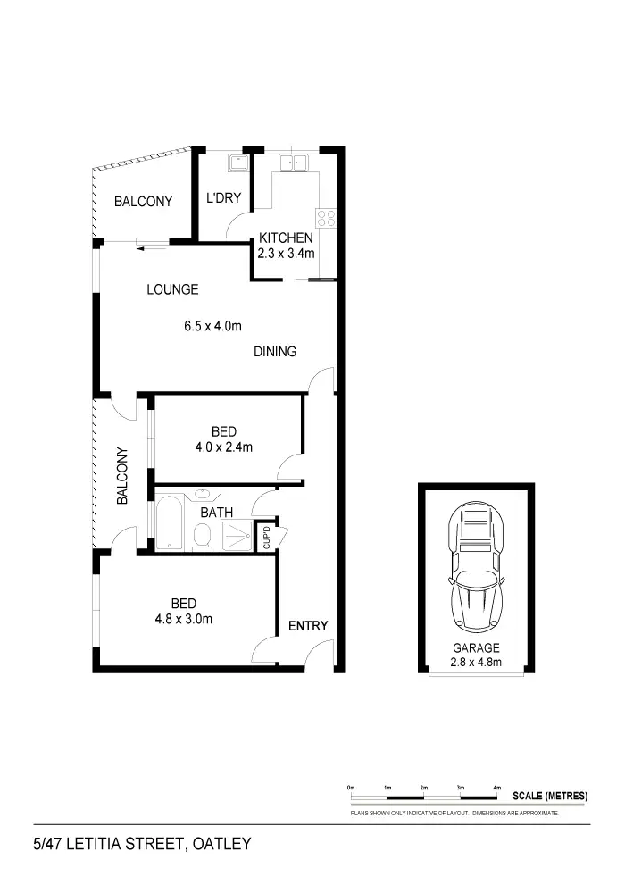Floorplan of Homely unit listing, 5/47 Letitia Street, Oatley NSW 2223