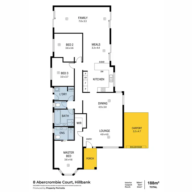 Floorplan of Homely house listing, 8 Abercrombie Court, Hillbank SA 5112
