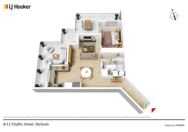 Floorplan of Homely apartment listing, 8/12 Challis Street, Dickson ACT 2602