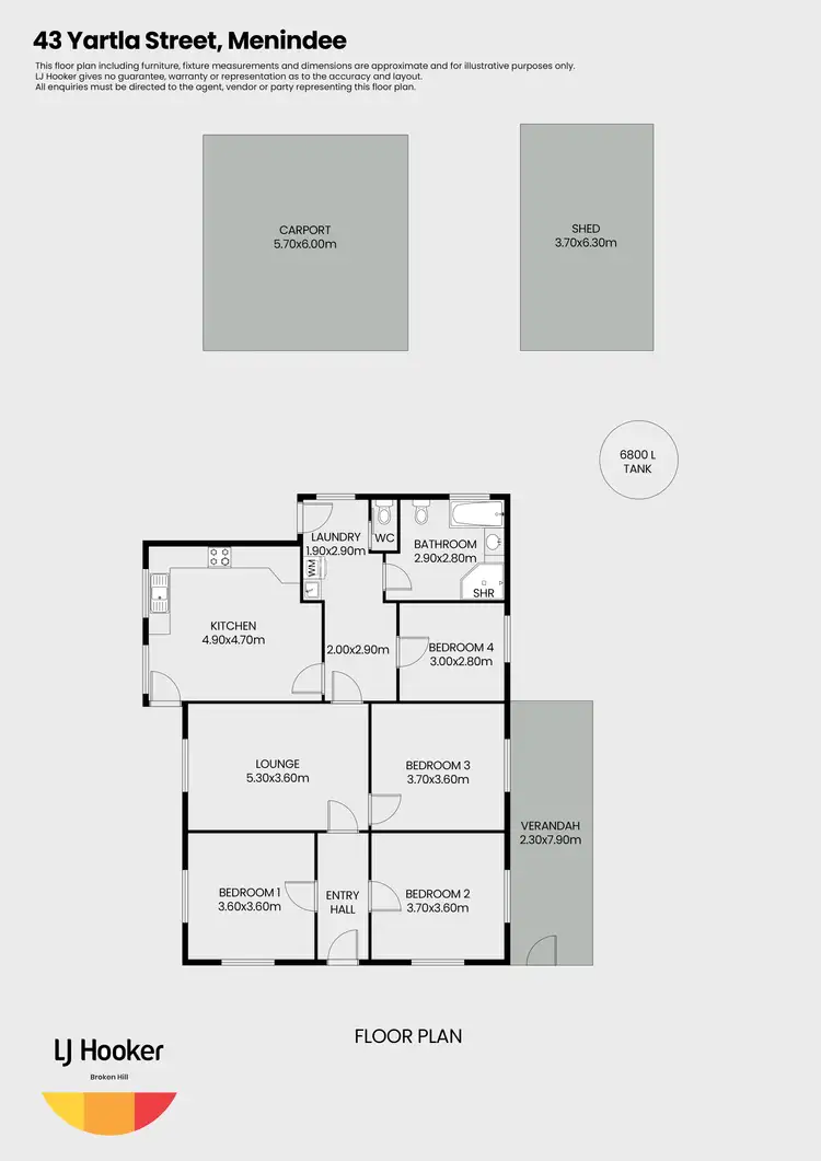 Floorplan of Homely house listing, 43 Yartla Street, Menindee NSW 2879