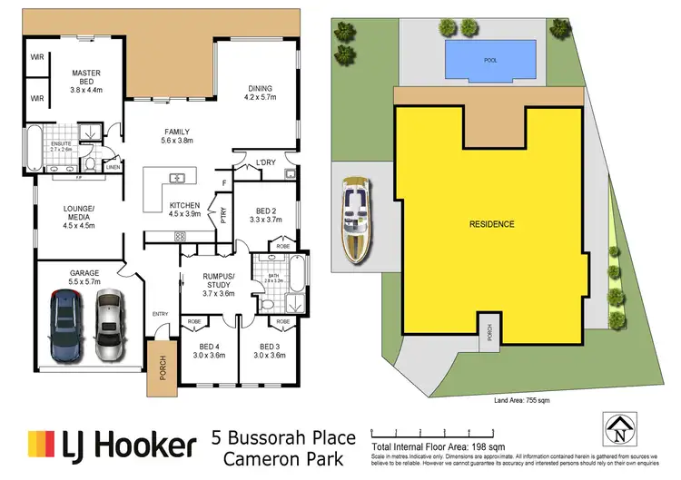 Floorplan of Homely house listing, 5 Bussorah Place, Cameron Park NSW 2285