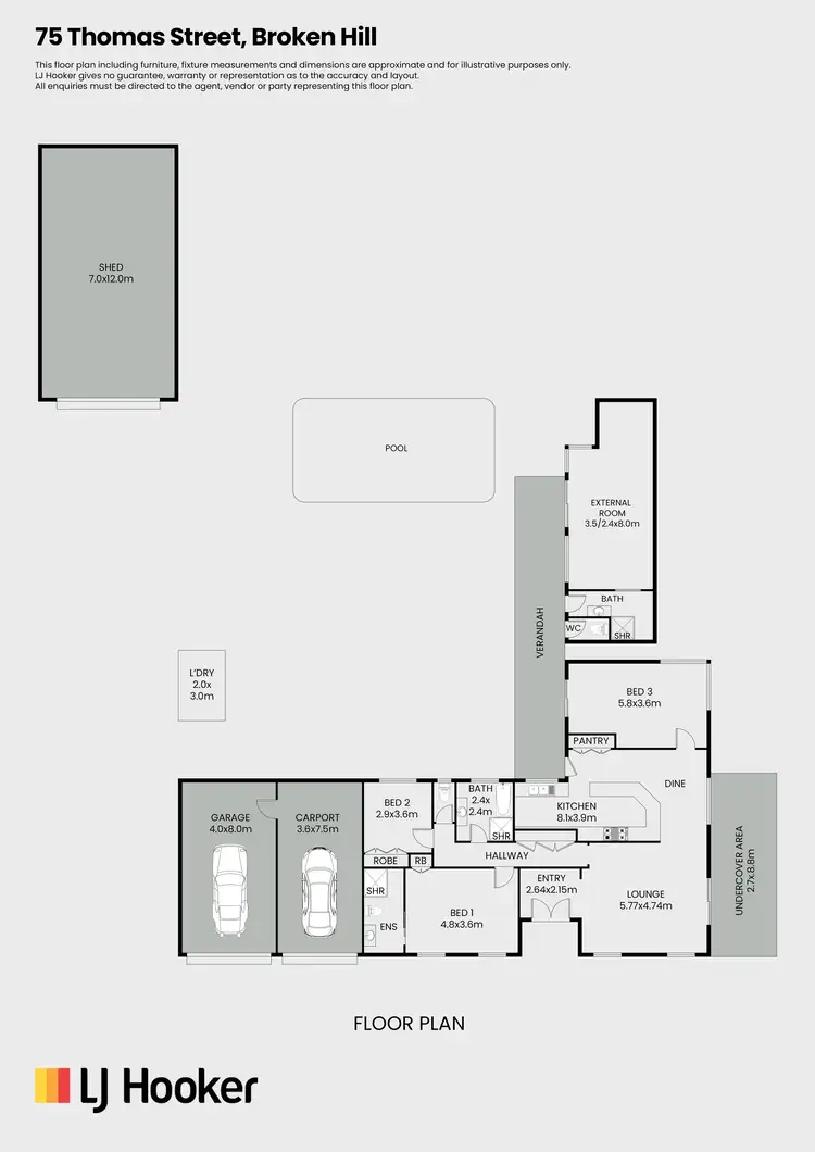 Floorplan of Homely house listing, 75 Thomas Street, Broken Hill NSW 2880