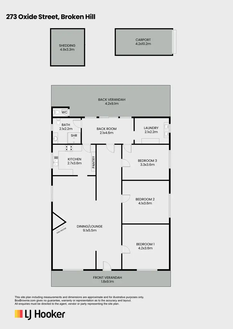 Floorplan of Homely house listing, 273 Oxide Street, Broken Hill NSW 2880