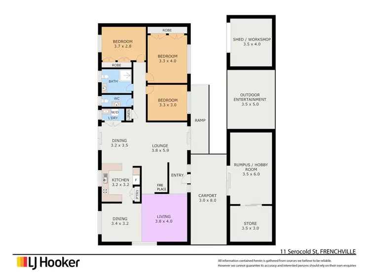 Floorplan of Homely house listing, 11 Serocold Street, Frenchville QLD 4701