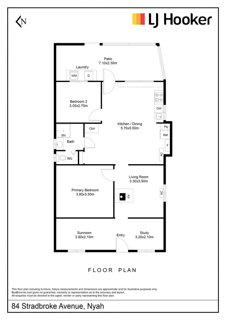 Floorplan of Homely house listing, 84 Stradbroke Avenue, Nyah VIC 3594