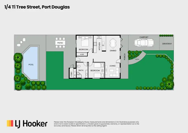 Floorplan of Homely semi-detached listing, 1/4 Ti Tree Street, Port Douglas QLD 4877