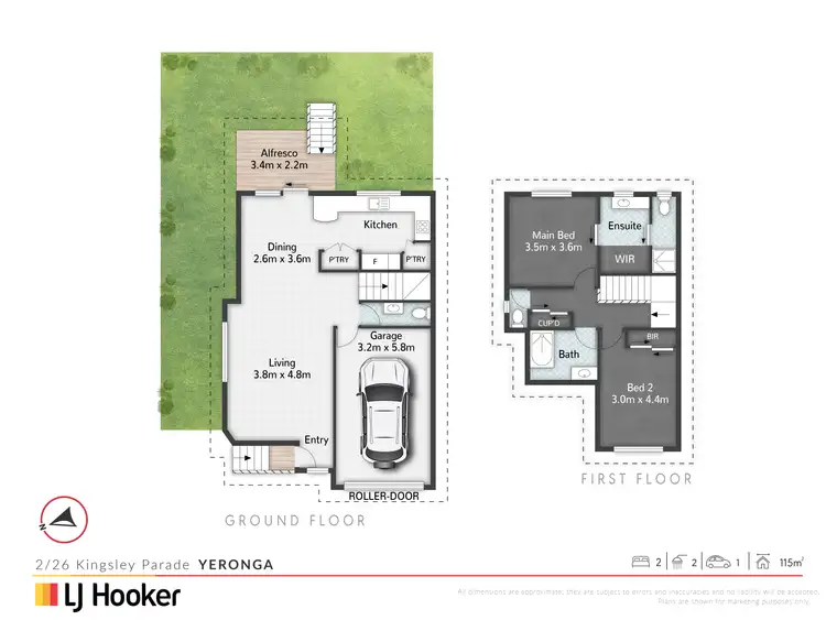 Floorplan of Homely townhouse listing, 2/26 Kingsley Parade, Yeronga QLD 4104