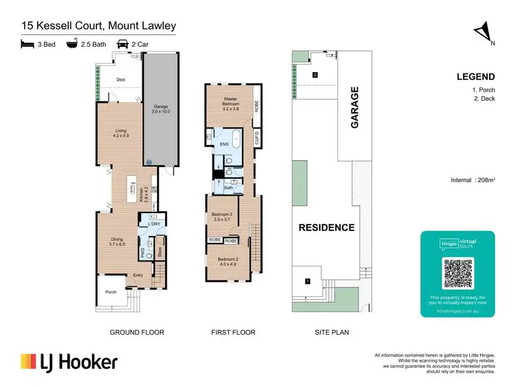 Floorplan of Homely townhouse listing, 15 Kessell Court, Mount Lawley WA 6050