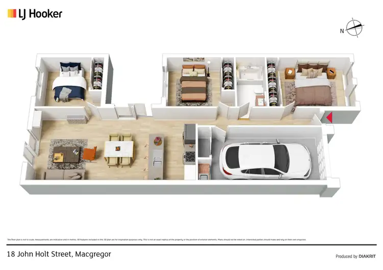 Floorplan of Homely house listing, 18 John Holt Street, Macgregor ACT 2615