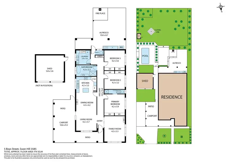 Floorplan of Homely house listing, 5 Boys Street, Swan Hill VIC 3585