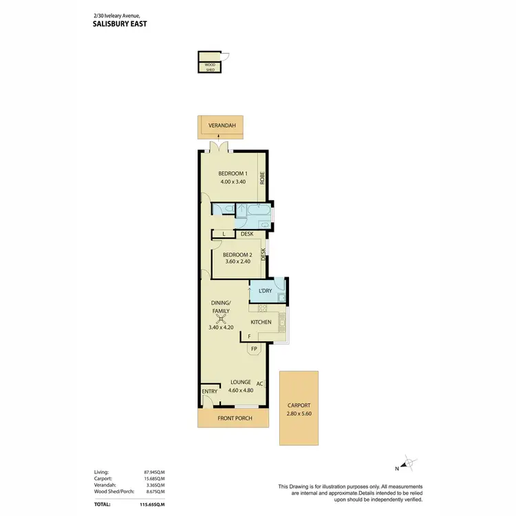 Floorplan of Homely house listing, 2/30 Iveleary Avenue, Salisbury East SA 5109