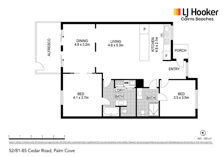 Floorplan of Homely apartment listing, 52/81-85 Cedar Road, Palm Cove QLD 4879