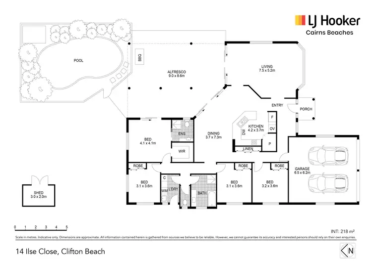 Floorplan of Homely house listing, 14 Ilse Close, Clifton Beach QLD 4879