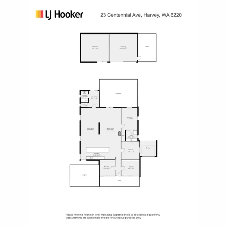 Floorplan of Homely house listing, 23 Centennial Avenue, Harvey WA 6220