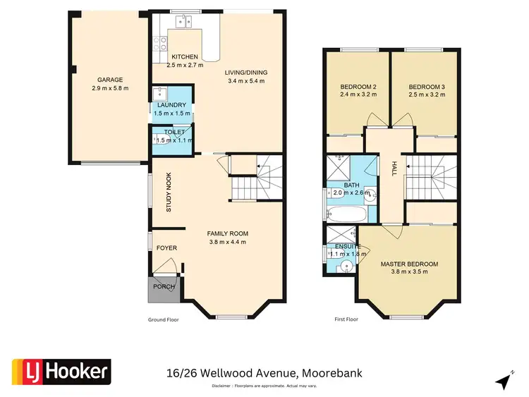 Floorplan of Homely townhouse listing, 16/26 Wellwood Avenue, Moorebank NSW 2170