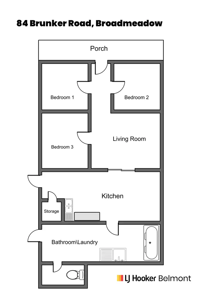 Floorplan of Homely house listing, 84 Brunker Road, Broadmeadow NSW 2292