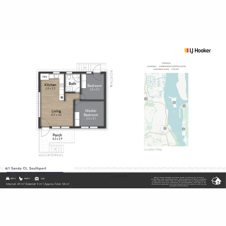 Floorplan of Homely unit listing, 4/1 Sandy Court, Southport QLD 4215