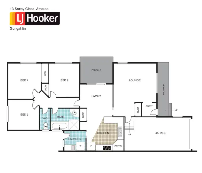 Floorplan of Homely house listing, 13 Saxby Close, Amaroo ACT 2914