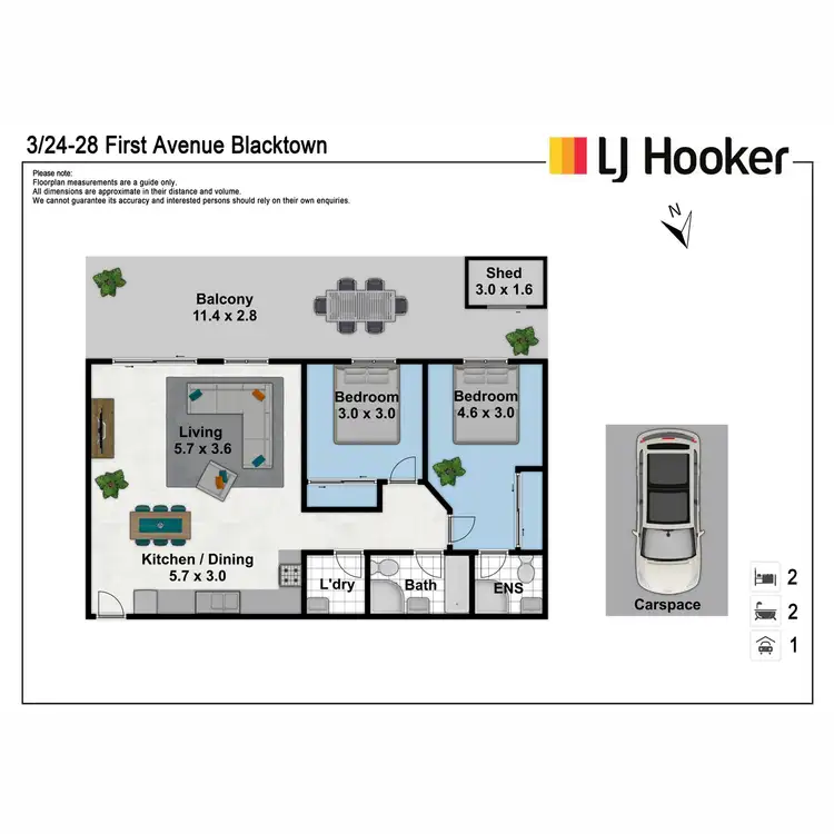 Floorplan of Homely unit listing, 3/24-28 First Avenue, Blacktown NSW 2148