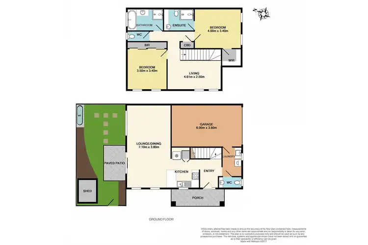 Floorplan of Homely townhouse listing, 1/7 Tulip Crescent, Boronia VIC 3155