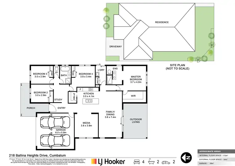 Floorplan of Homely house listing, 218 Ballina Heights Drive, Cumbalum NSW 2478