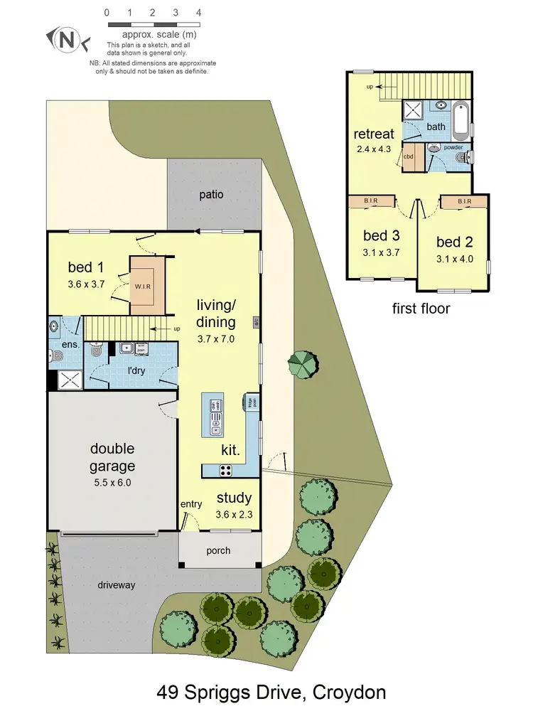 Floorplan of Homely townhouse listing, 49 Spriggs Drive, Croydon VIC 3136