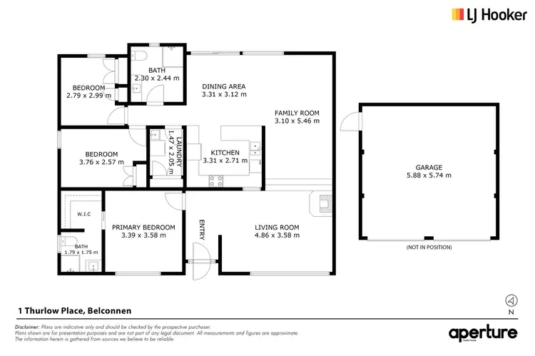 Floorplan of Homely townhouse listing, 1 Thurlow Place, Belconnen ACT 2617