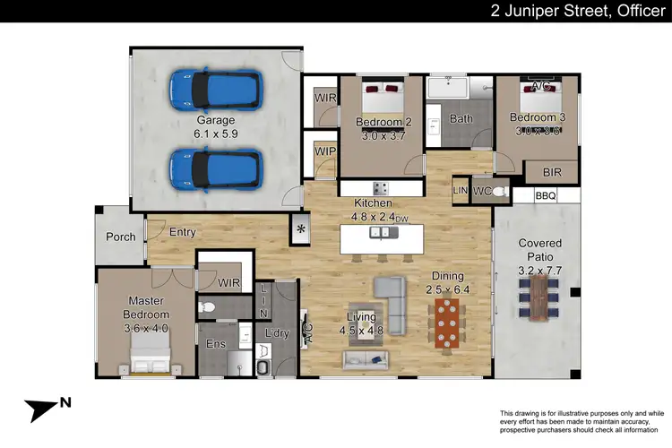 Floorplan of Homely house listing, 2 Juniper Street, Officer VIC 3809